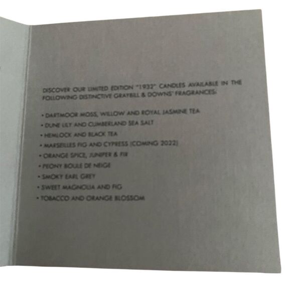 Graybill & Down's PEONY BOULE DE NEIGE "1932" CANDLE NIB Floral Cottagecore - Picture 8 of 15